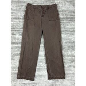 Kim Rogers‎ Pants Womens 12 Brown 100% Cotton Slash Pocket Casual